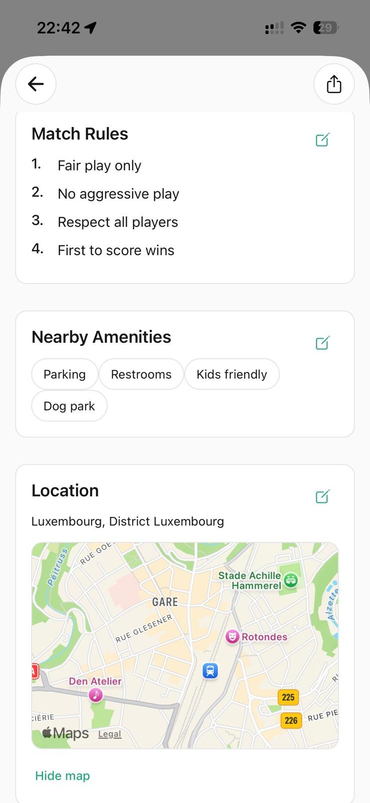 Match Details and Rules